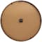 28" Light Brown Wall Clock with Black Metal Frame